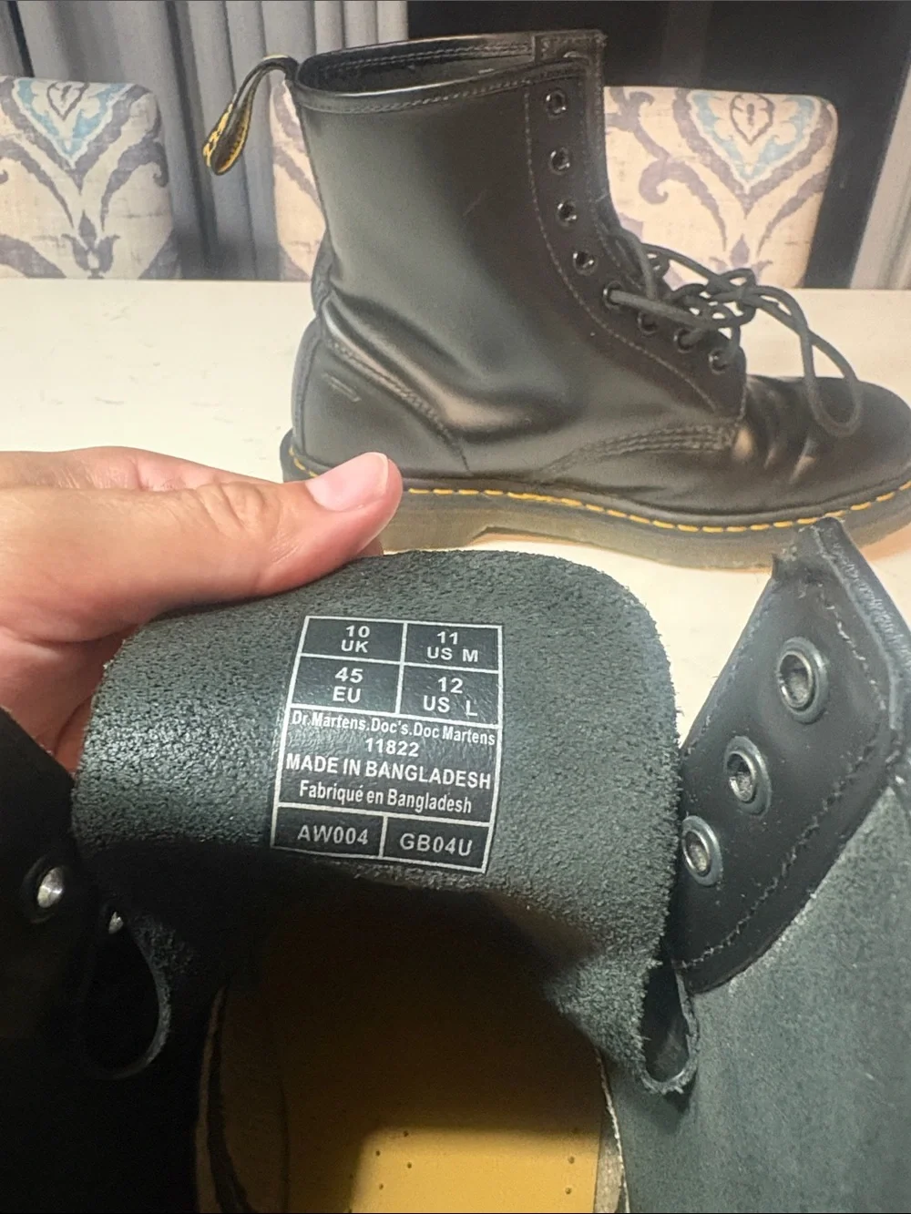 Dr. Martens Black Leather 11822 Boot